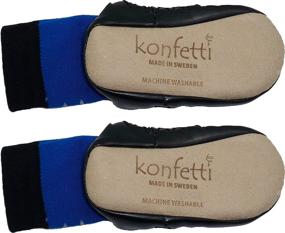 img 1 attached to Comfortable and Stylish Konfetti Running Swedish Moccasin Slipper for Active Feet