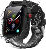 чехол для apple watch series 3/2 42mm с встроенным защитным экраном - 360° полная защита корпуса, ударопрочный, пылезащитный, водонепроницаемый. логотип