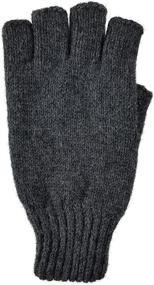 img 1 attached to 🧤 Stay Warm and Cozy with Bruceriver Knitted Thinsulate Lining Fingerless Gloves