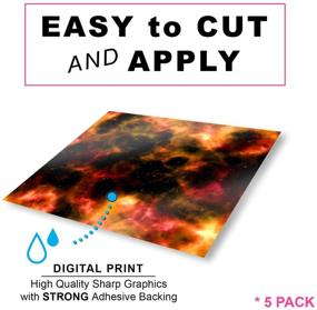 img 2 attached to 🪐 Craftopia Craft Vinyl Squares - 12 x 12-Inch Galaxy Space Patterned Sheets: Perfect for DIY Crafts, Decals, Scrapbooking, and Signs (5 Designs)
