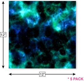 img 1 attached to 🪐 Craftopia Craft Vinyl Squares - 12 x 12-Inch Galaxy Space Patterned Sheets: Perfect for DIY Crafts, Decals, Scrapbooking, and Signs (5 Designs)