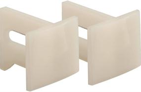 img 2 attached to 🔩 PRIME-LINE Products N 7015 Pocket Door Bottom Guides: 1-1/8 in. Plastic, White (Pack of 2) - Enhance Your Doorway's Functionality