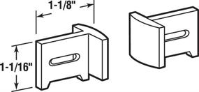 img 1 attached to 🔩 PRIME-LINE Products N 7015 Pocket Door Bottom Guides: 1-1/8 in. Plastic, White (Pack of 2) - Enhance Your Doorway's Functionality