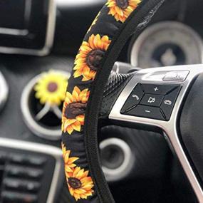 img 1 attached to Sunflower Steering Wheel Cover Coasters