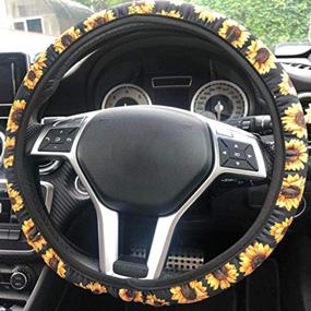 img 2 attached to Sunflower Steering Wheel Cover Coasters