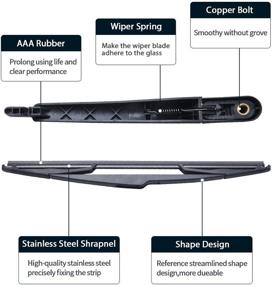 img 3 attached to Задняя щетка и лезвие MIKKUPPA - замена для Ford Edge 2007-2013 года, Lincoln MKX 2007-2014 года - Сборка заднего стеклоочистителя 9T4Z-17526F