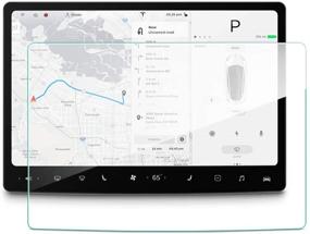 img 4 attached to 📱 ESR 15-Inch HD Clear 9H Scratch Resistant Screen Protector for Tesla Model 3/Model Y - Car Center Console GPS Touchscreen Shield, Shock Resistant