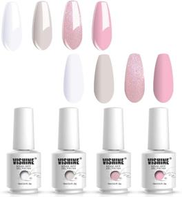 img 1 attached to Набор для маникюра Vishine Nail Art UV LED Lamp Gel Polish: долговременный маникюр с 4 яркими цветами (C183)