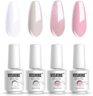 набор для маникюра vishine nail art uv led lamp gel polish: долговременный маникюр с 4 яркими цветами (c183) логотип