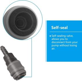 img 1 attached to ✅ Air Jade 3/8" Air Lock Seal Air Hose Quick-Connector: The Perfect Replacement Part for Sleep Number Bed - Hassle-Free Disconnect Without Air Loss (One Set: Male and Female)