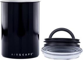 img 2 attached to ☕ Airscape Stainless Steel Coffee Canister: Airtight Food Storage Container, 7-Inch Medium Size, Obsidian Black - Preserves Freshness!