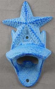 img 3 attached to 🌟 GSM's Starfish Bottle Opener: A Stylish Wall Mounted Cast Iron Accessory