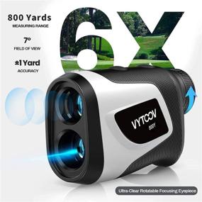 img 2 attached to 🏌️ Golf Rangefinder 6X Laser Range Finder Golfing Slope On/Off Flag-Lock Vibration Tech Continuous Scan Support Rechargeable