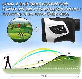 img 1 attached to 🏌️ Golf Rangefinder 6X Laser Range Finder Golfing Slope On/Off Flag-Lock Vibration Tech Continuous Scan Support Rechargeable