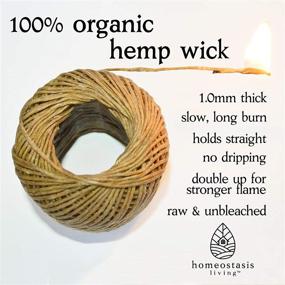 img 3 attached to 🌿 Homeostasis Living Organic Hemp Wick with Natural Beeswax Coating (200 ft) - Eco-Friendly, Unbleached, Raw for Candle Wicks, Smoking & More!