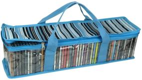 img 1 attached to 📀 Evelots CD Storage Organizer - Durable Fabric with Handle - Holds a Total of 184 CDs - Set of 4 Bags