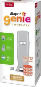 img 4 attached to 👶 Playtex Baby Diaper Genie Complete New Diaper Pail with 3 Max Fresh Diaper Pail Refills in Grey - Exclusive on Amazon