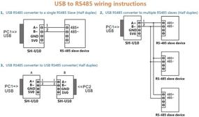 img 1 attached to DSD TECH SH-U10 USB to RS485 Converter: Compatible with Windows 7,8,10, Linux and Mac OS