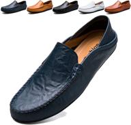 mcici loafers moccasin driving breathable men's shoes logo