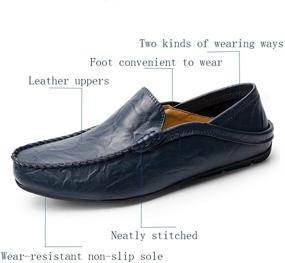 img 2 attached to MCICI Loafers Moccasin Driving Breathable Men's Shoes