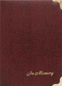 img 4 attached to 📚 In Memory Funeral Guest Book: Elegant Condolence & Memorial Book – Brass Ring Binder, 7.25x10 inches, 45 Removable Maroon Pages