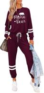 etcyy tracksuit athletic sweatsuit jumpsuits women's clothing for jumpsuits, rompers & overalls logo