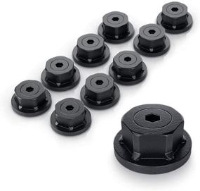 img 4 attached to Black Hex Cap Nut - OZCO 56621, 1-1/2-inch, Pack of 10 Items