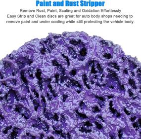 img 2 attached to 🎨 10 Pieces of 2-Inch Purple Extra Coarse Stripper Brush for Paint and Rust Removal, Quick Change Discs for Metal, Wood, and Fiberglass