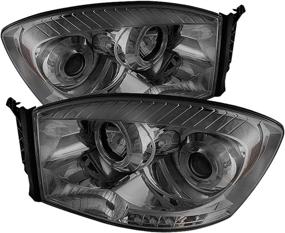 img 1 attached to Spyder 5010025 Dodge Ram 1500 06-08 / Ram 2500/3500 06-09 Projector Headlights - LED Halo - LED (Replaceable LEDs) - Smoke - High H1 (Included) - Low H1 (Included)