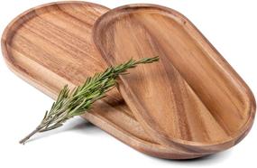 img 4 attached to 🍽️ Exquisite SPEShh Acacia Wooden Serving Trays: Elevate Your Dining Experience