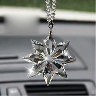 szwgmy crystal car mirror pendant: elegant snowflake rear view mirror decoration & accessory (a) logo
