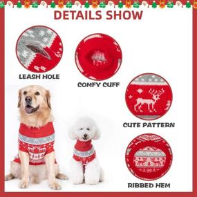 img 3 attached to 🐶 BINGPET Christmas Snowflake Turtleneck Dog Sweater - Adorable Pet Knitwear for Cold Weather – Ideal Outfit for Cats & Dogs