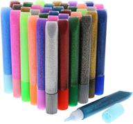 яркие разноцветные: 72 штуки глиттерных клеевых ручек для ремесел и художественных проектов логотип