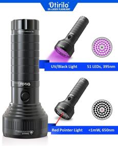 img 3 attached to 🔦 Otirilo UV Flashlight Black Light with Red Light Pointer: 51 LED Blacklight for Pet Stain Detection, Scorpions, Bed Bugs, and Pet Training Tool