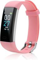 📱 multi-functional pink fitness tracker: blood pressure, heart rate & sleep monitor, temperature monitor. activity tracker smart watch pedometer step counter for iphone & android phones, ideal for kids, men & women логотип