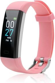 img 4 attached to 📱 Multi-Functional Pink Fitness Tracker: Blood Pressure, Heart Rate & Sleep Monitor, Temperature Monitor. Activity Tracker Smart Watch Pedometer Step Counter for iPhone & Android Phones, Ideal for Kids, Men & Women