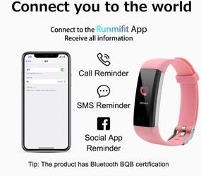 img 1 attached to 📱 Multi-Functional Pink Fitness Tracker: Blood Pressure, Heart Rate & Sleep Monitor, Temperature Monitor. Activity Tracker Smart Watch Pedometer Step Counter for iPhone & Android Phones, Ideal for Kids, Men & Women