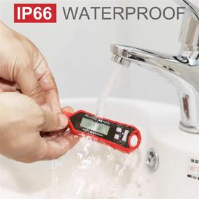 img 2 attached to 🌡️ Waterproof Ultra Fast Digital Cooking Thermometer with Hold & Calibration - Meat Thermometer Ideal for Kitchen, Outdoor Cooking, BBQ, and Grill