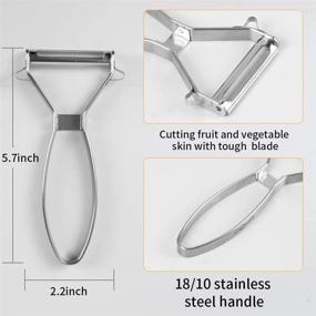 img 1 attached to Premium Stainless Steel Tomato & Vegetable Peeler 🍅 Set for Soft Skin Fruits & Veggies – 2 Pack