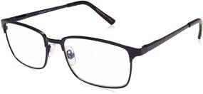 img 4 attached to 👓 Foster Grant Men's Braydon Multifocus Reading Glasses with Anti-Reflective Coating - Matte Navy Blue/Transparent, 54 mm + 1.75