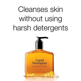 img 2 attached to 🧴 Fragrance-Free Neutrogena Liquid Gentle Facial Cleanser with Glycerin - Hypoallergenic & Oil-Free Mild Face Wash, Unscented, 8 Fl Oz