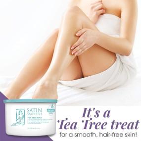 img 2 attached to Satin Smooth Tea Tree Hair Removal Wax - 14oz, Promotes Easy Hair Removal