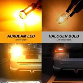 img 2 attached to 🌟 Auxbeam 1156 P21W BA15S LED Light Bulbs – Ultra-bright Amber Yellow 6000LM for Improved Visibility in Front/Rear Turn Signal, Blinker Lights, Brake, and Tail Parking Lights