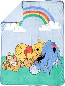 img 3 attached to 🐻 Disney Winnie The Pooh Take a Nap Raschel Blanket - 60 x 80 inches, Kids Bedding with Piglet, Tigger, & Eeyore - Fade Resistant Super Soft (Official Disney Product)