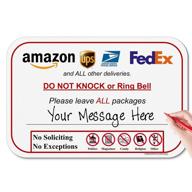 please do not knock or ring doorbell - leave package sign blank logo