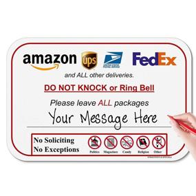 img 4 attached to Please Do Not Knock Or Ring Doorbell - Leave Package Sign Blank