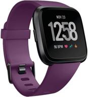 💜 gincoband замена браслетов для fitbit versa/versa lite/versa se - 10 вариантов цветов - большие и маленькие размеры - идеально подходит для женщин (фиолетовый, маленький) - трекер не включен логотип