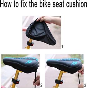 img 1 attached to 🚲 Seektop Padded Bike Seat Cushion: Ultimate Comfort for Men and Women - Gel Seat Cover for Peloton, Spin Bike, Stationary Bike, Indoor/Outdoor Cycling