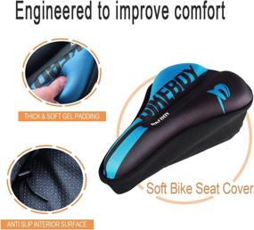 img 3 attached to 🚲 Seektop Padded Bike Seat Cushion: Ultimate Comfort for Men and Women - Gel Seat Cover for Peloton, Spin Bike, Stationary Bike, Indoor/Outdoor Cycling