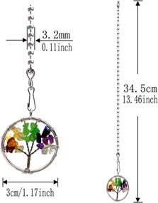 img 3 attached to 🌈 12-дюймовый Подвесной вентилятор потолочный декоративный элемент Tree of Life с яркими цветами с подвесным кольцом и соединителем цепи-шариком - 2 штуки, Hyamass.